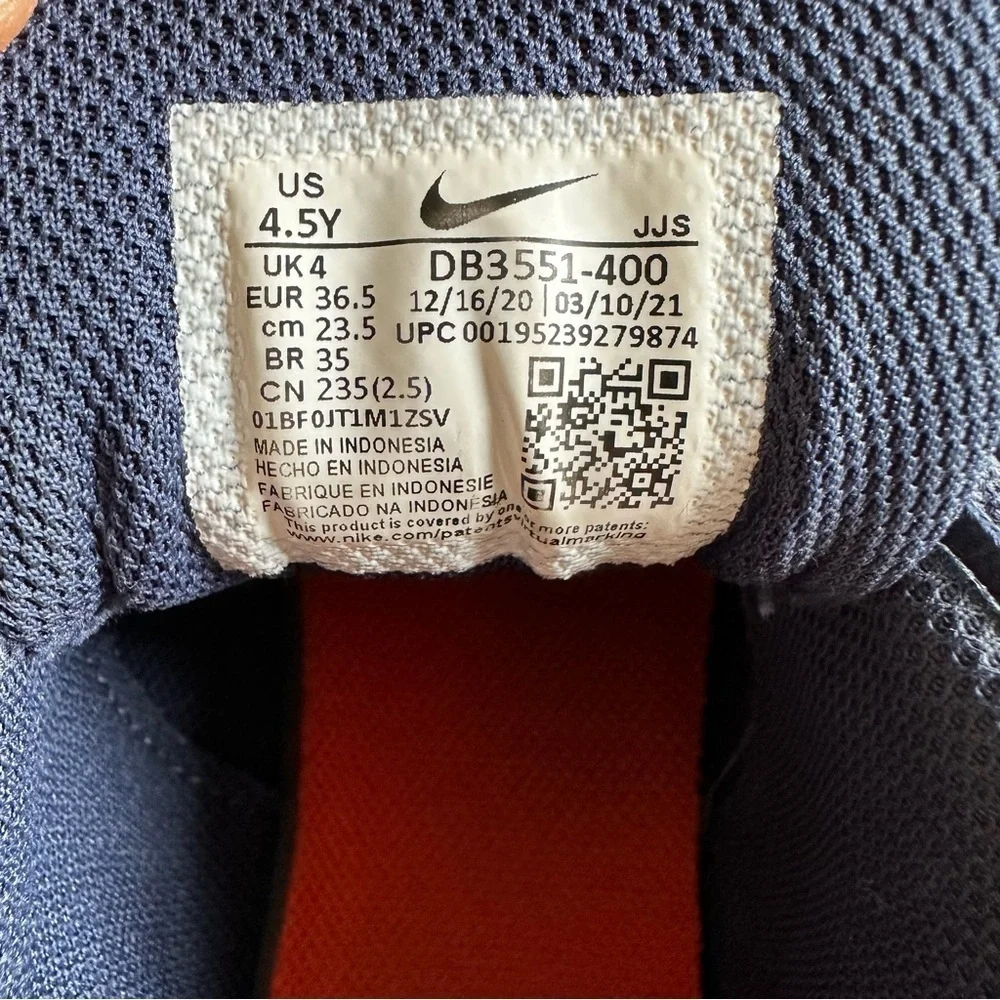 Nike Crater Impact Mid Midnight Navy Sneakers Shoes Youth 4.5